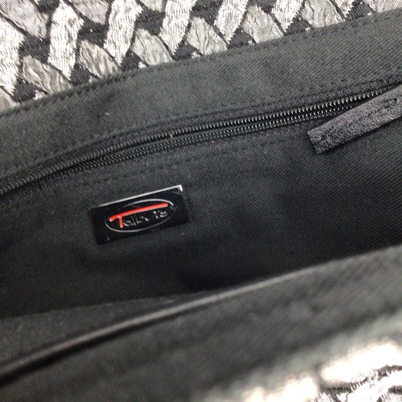 Talbots small bag in basket weave silver & black - Picture 8 of 9